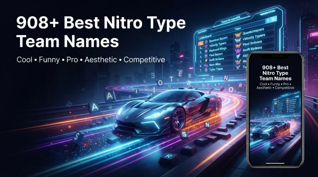 Best Nitro Type Team Names