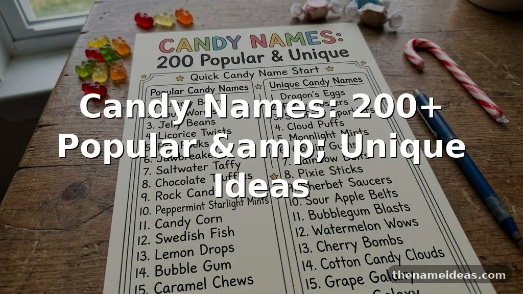 Candy Names: 200+ Popular & Unique Ideas