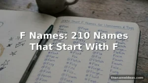 F Names: 200+ Names That Start With F