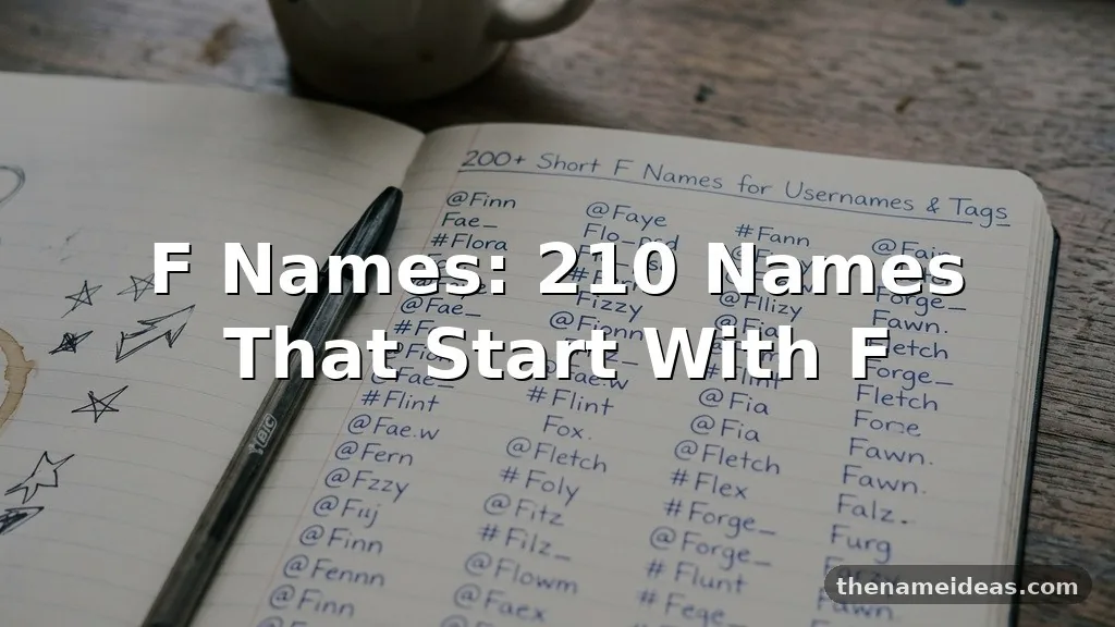 F Names: 200+ Names That Start With F