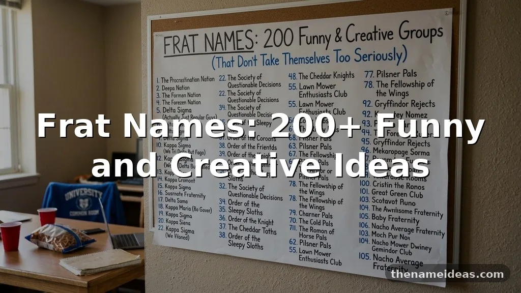 Frat Names: 200+ Funny and Creative Ideas