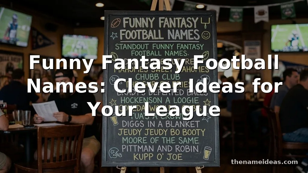 Funny Fantasy Football Names