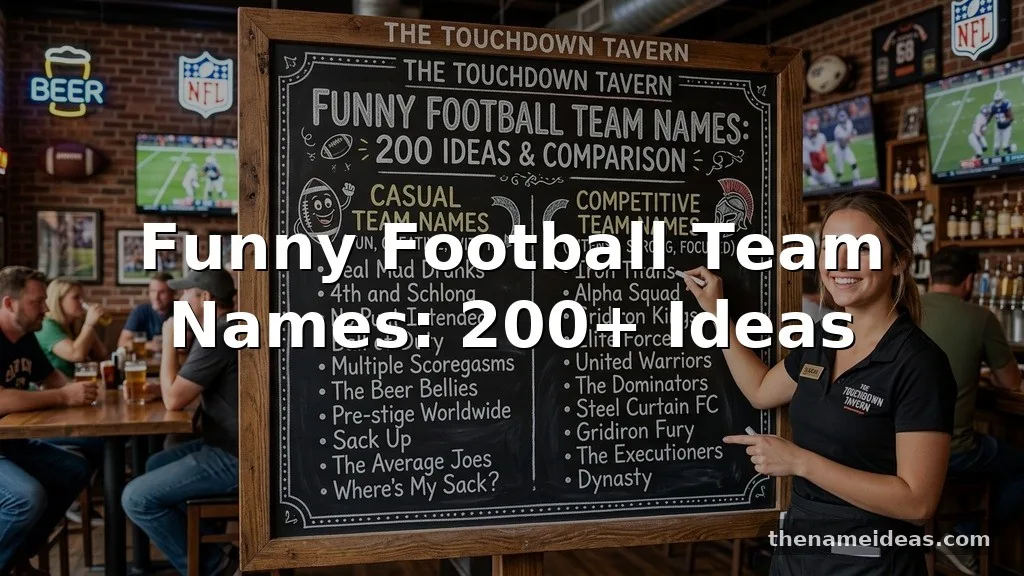 Funny Football Team Names: 200+ Ideas