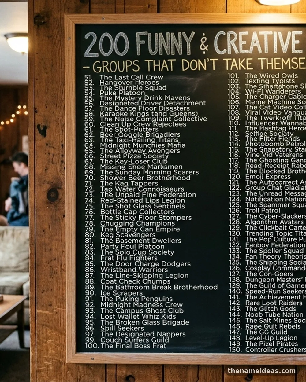 Funny Frat Names for Groups That Don’t Take Themselves Too Seriously - Frat Names: 200+ Funny and Creative Ideas
