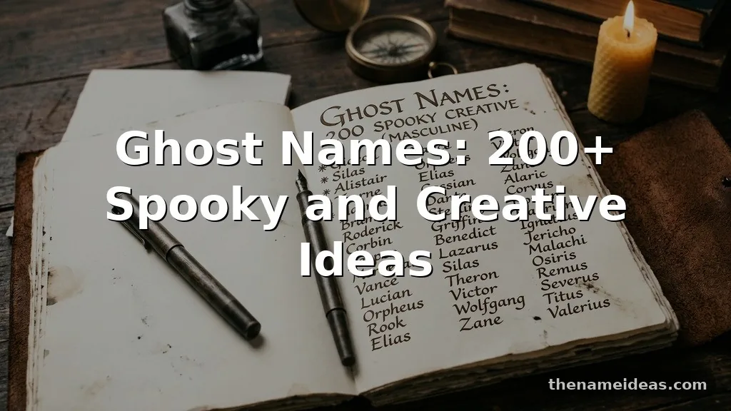 Ghost Names: 200+ Spooky and Creative Ideas