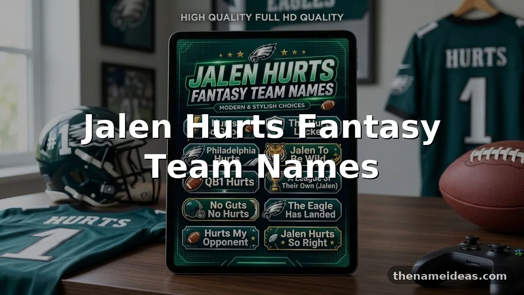 Jalen Hurts Fantasy Team Names
