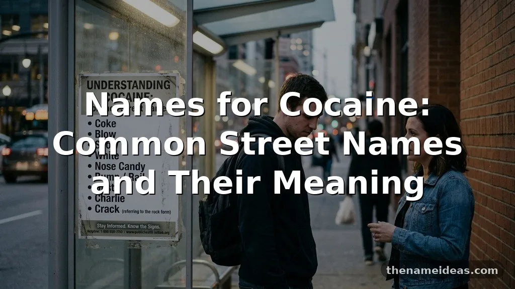 Names for Cocaine: Common Street Names