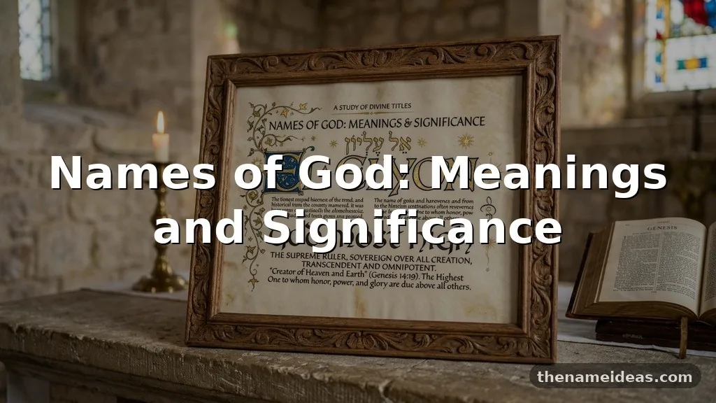 Names of God: Meanings and Significance