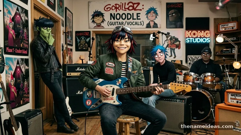 Noodle’s role in the group - Gorillaz Names: Members, Characters and More