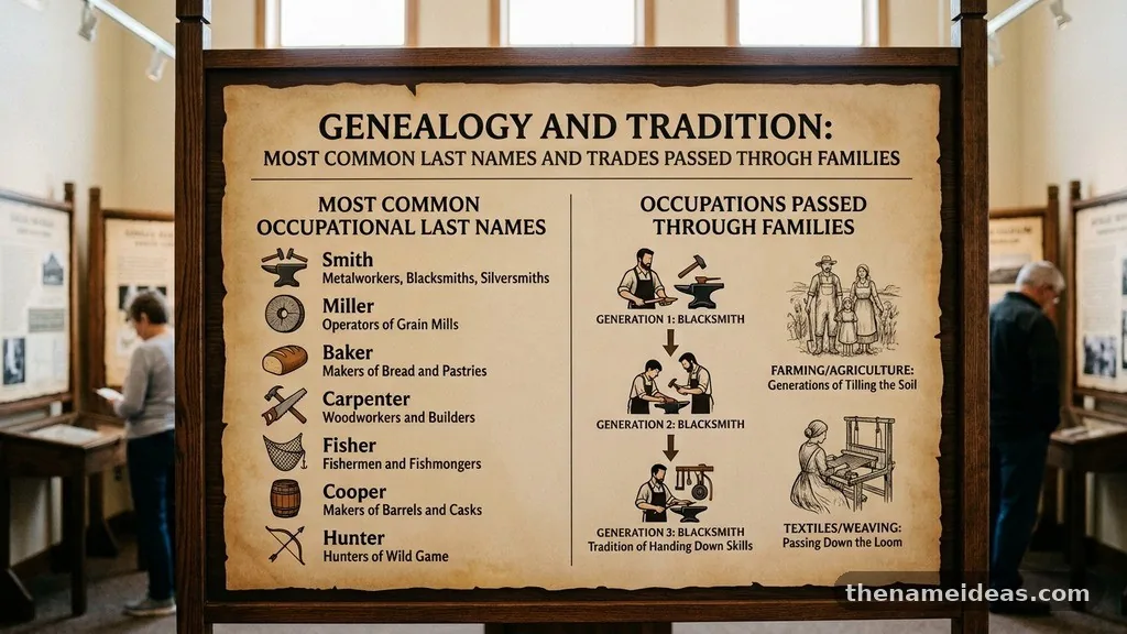Occupations Passed Through Families - 100 Most Common Last Names