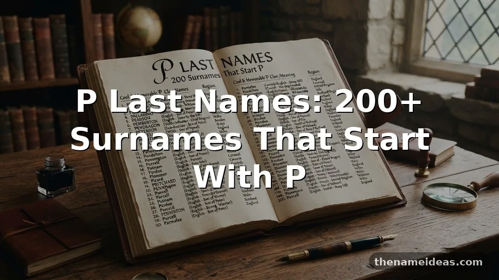 P Last Names: 200+ Surnames That Start With P