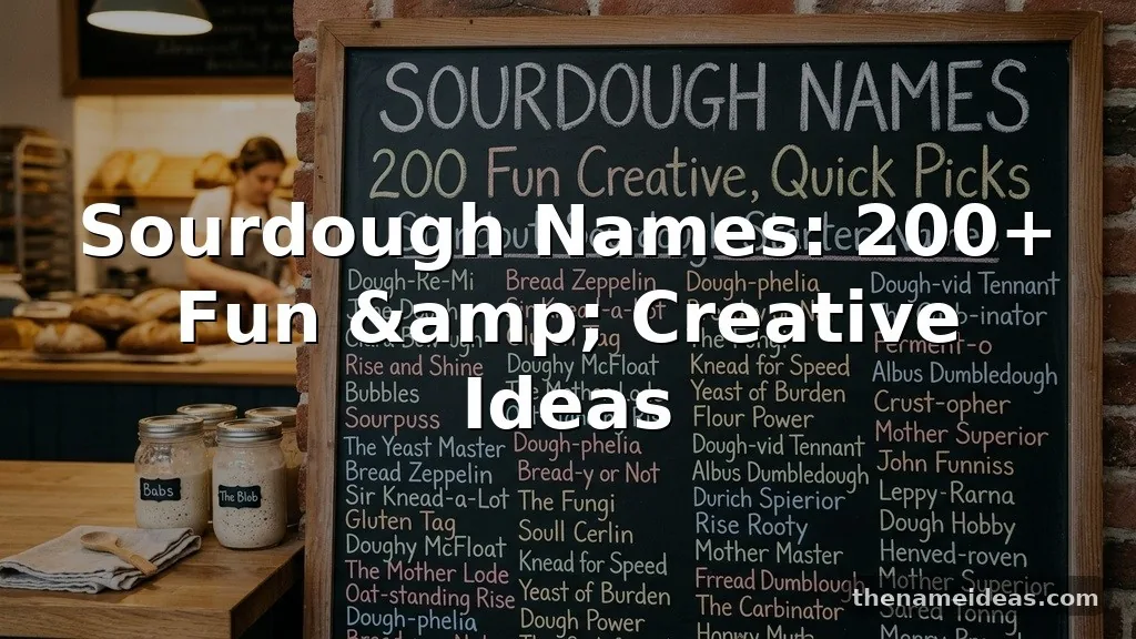 Sourdough Names: 200+ Fun & Creative Ideas