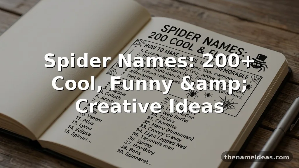 Spider Names: 200+ Cool and Funny Ideas