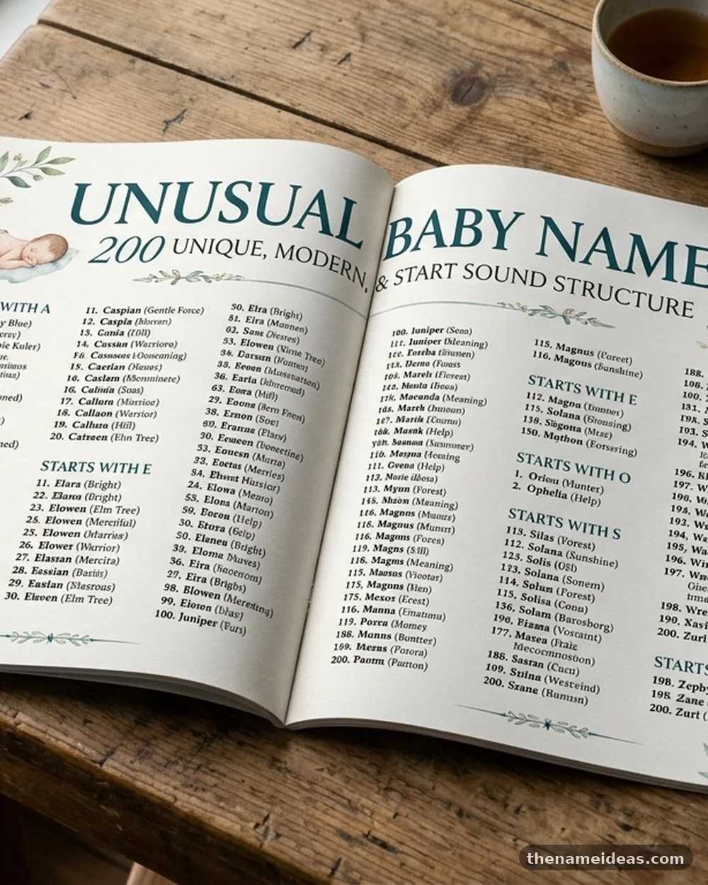 Start with sound and structure - Unusual Baby Names: 200+ Unique Ideas