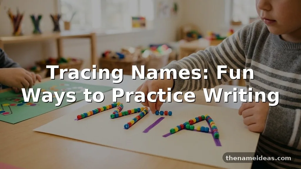 Tracing Names: Fun Ways to Practice Writing