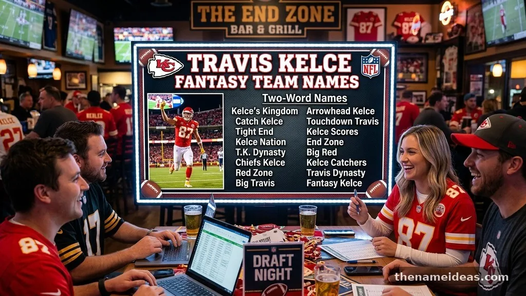 Two-Word Names That Stay Easy to Type - Travis Kelce Fantasy Team Names