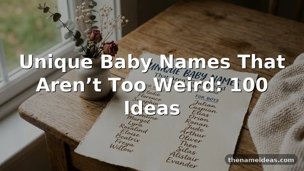 Unique Baby Names That Aren’t Too Weird