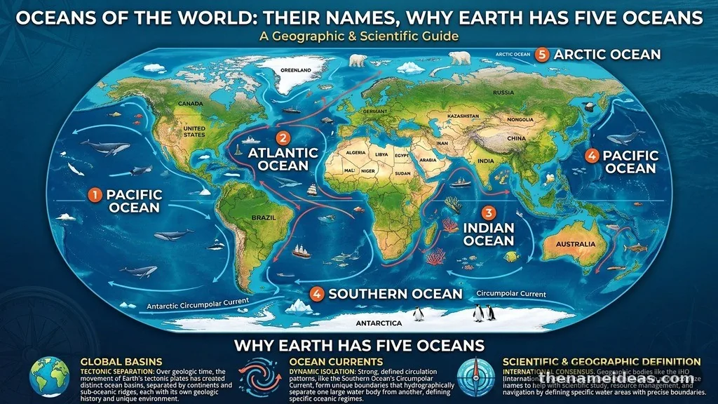 Why Earth Has Five Oceans - 5 Oceans of the World and Their Names