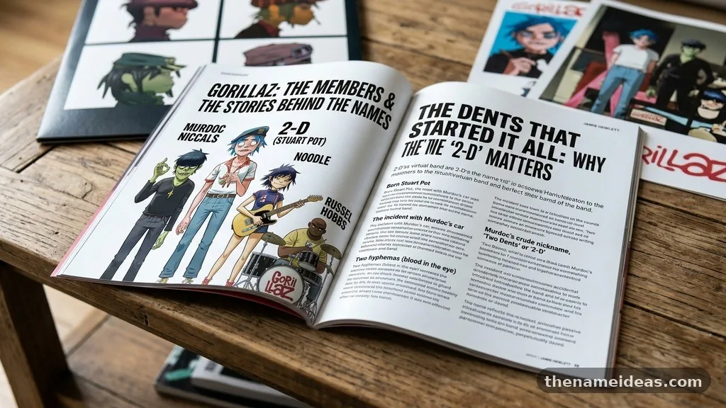 Why the name 2-D matters - Gorillaz Names: Members, Characters and More